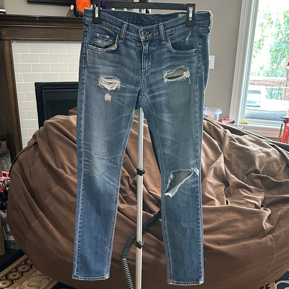 25 Rag and bone Dre Distressed Blue Jeans